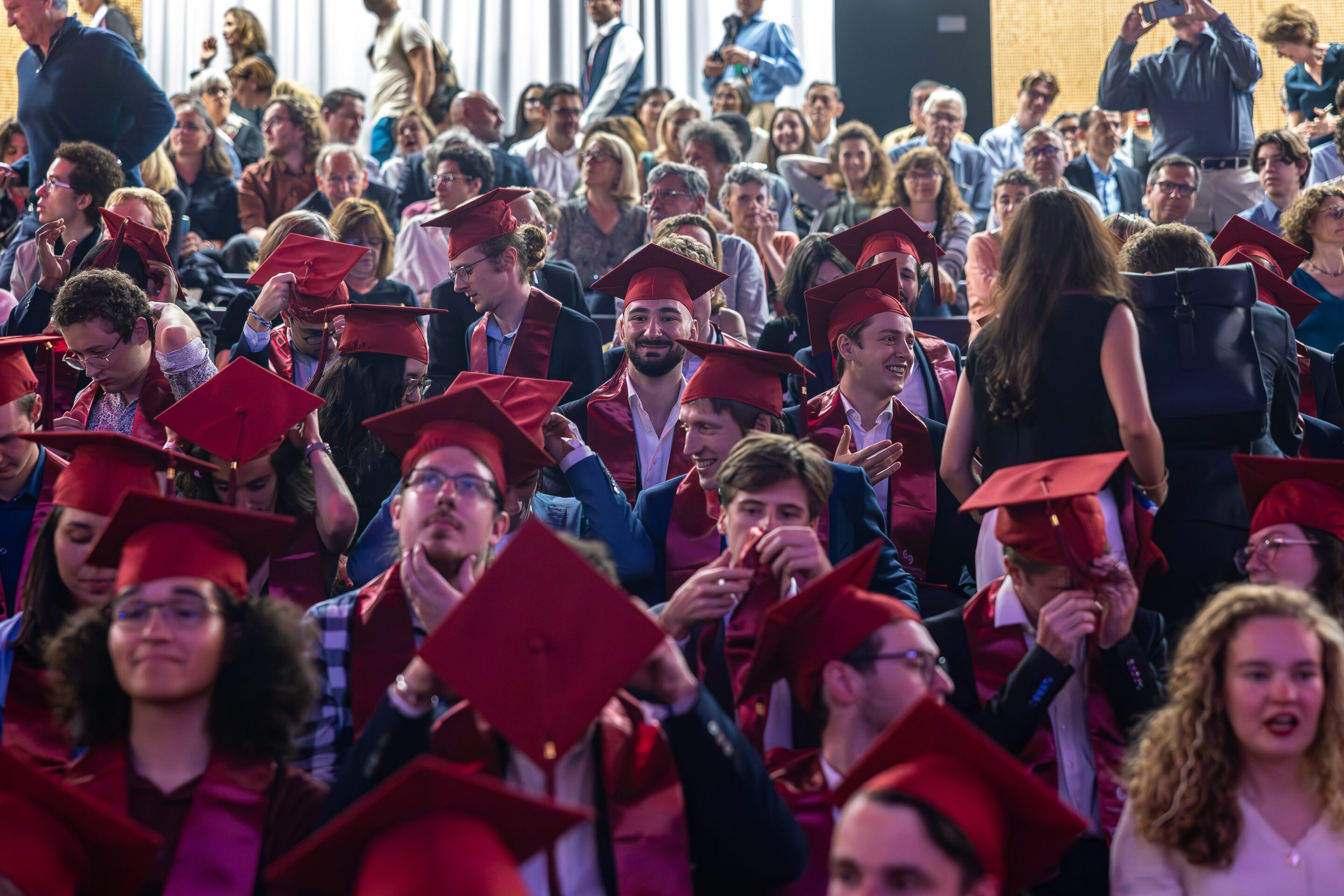 Students at their graduation ceremony