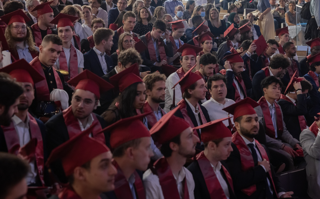 Students at their graduation ceremony
