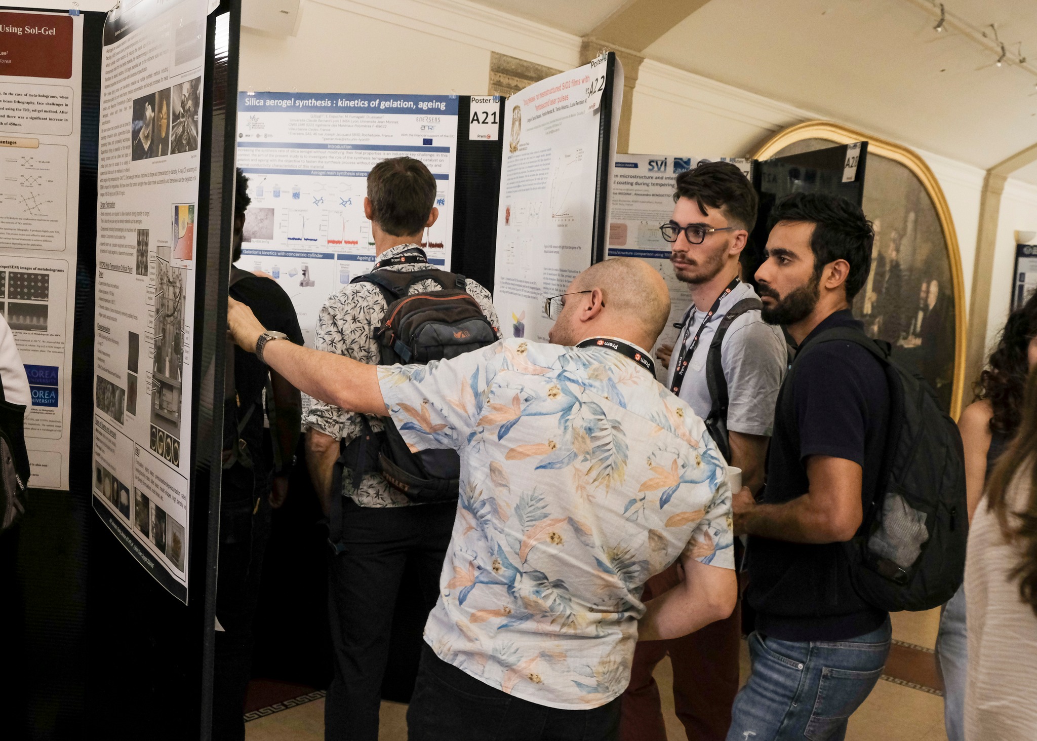Poster session during a scientific conference