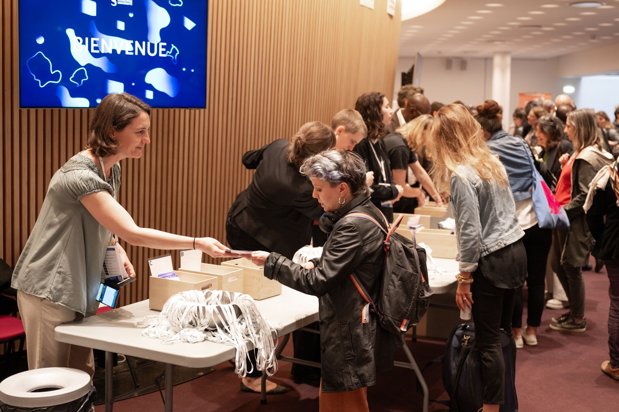 Welcome desk at an event