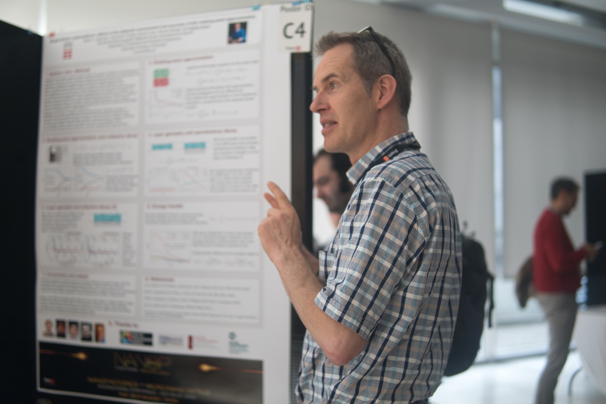 Poster session during a scientific conference