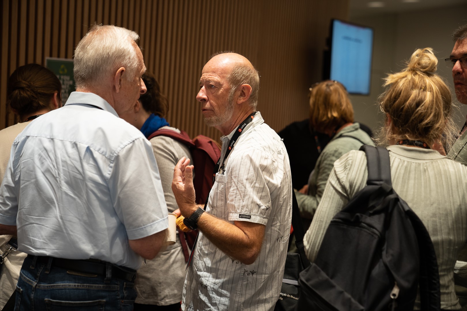 Men talking during coffee break