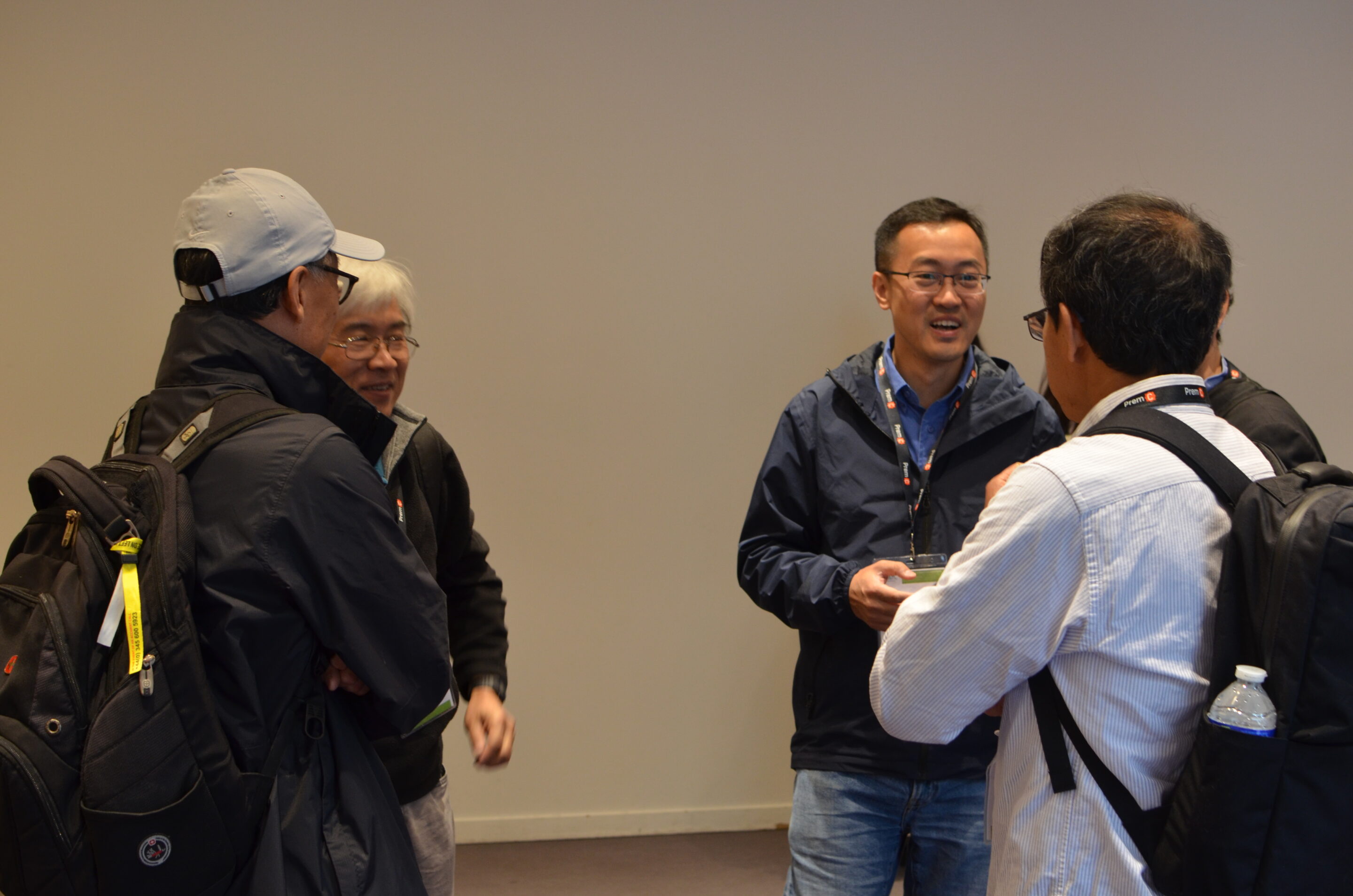 People talking during a coffee break
